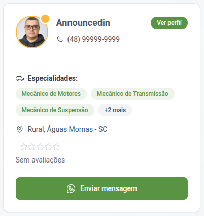 Exemplo de perfil profissional 2